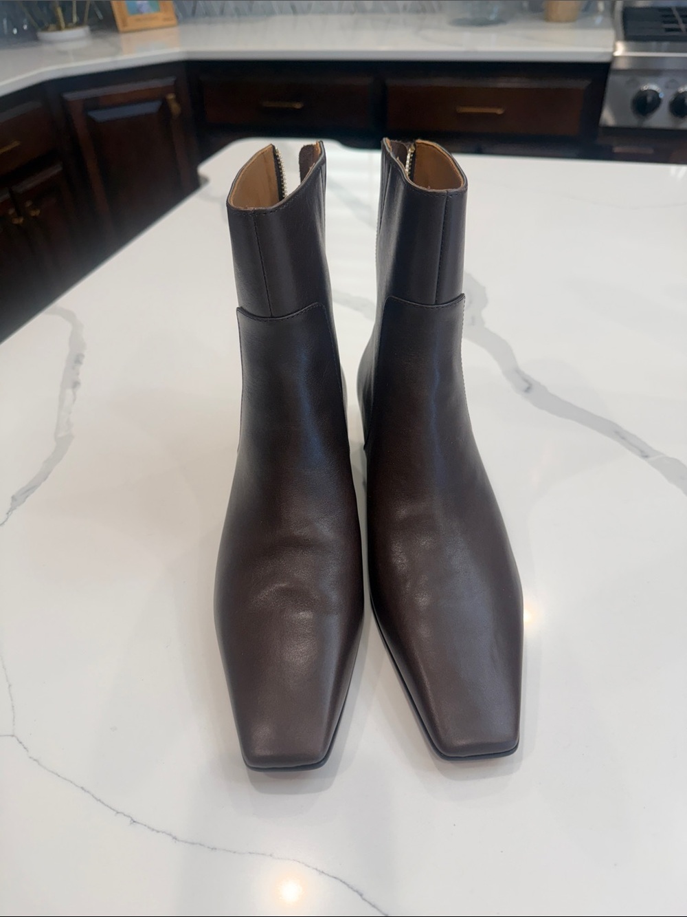 Madewell Dark Brown Leather Booties